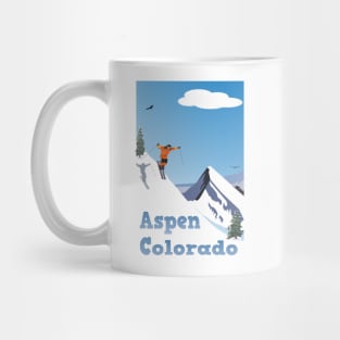 Aspen,Colorado,Rocky Mountain, Ski Poster Mug